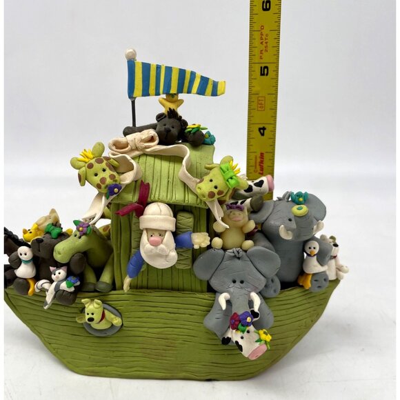 1999 Elayne Watrus Noah’s Ark Clay Sculpture Original Box - Picture 15 of 15